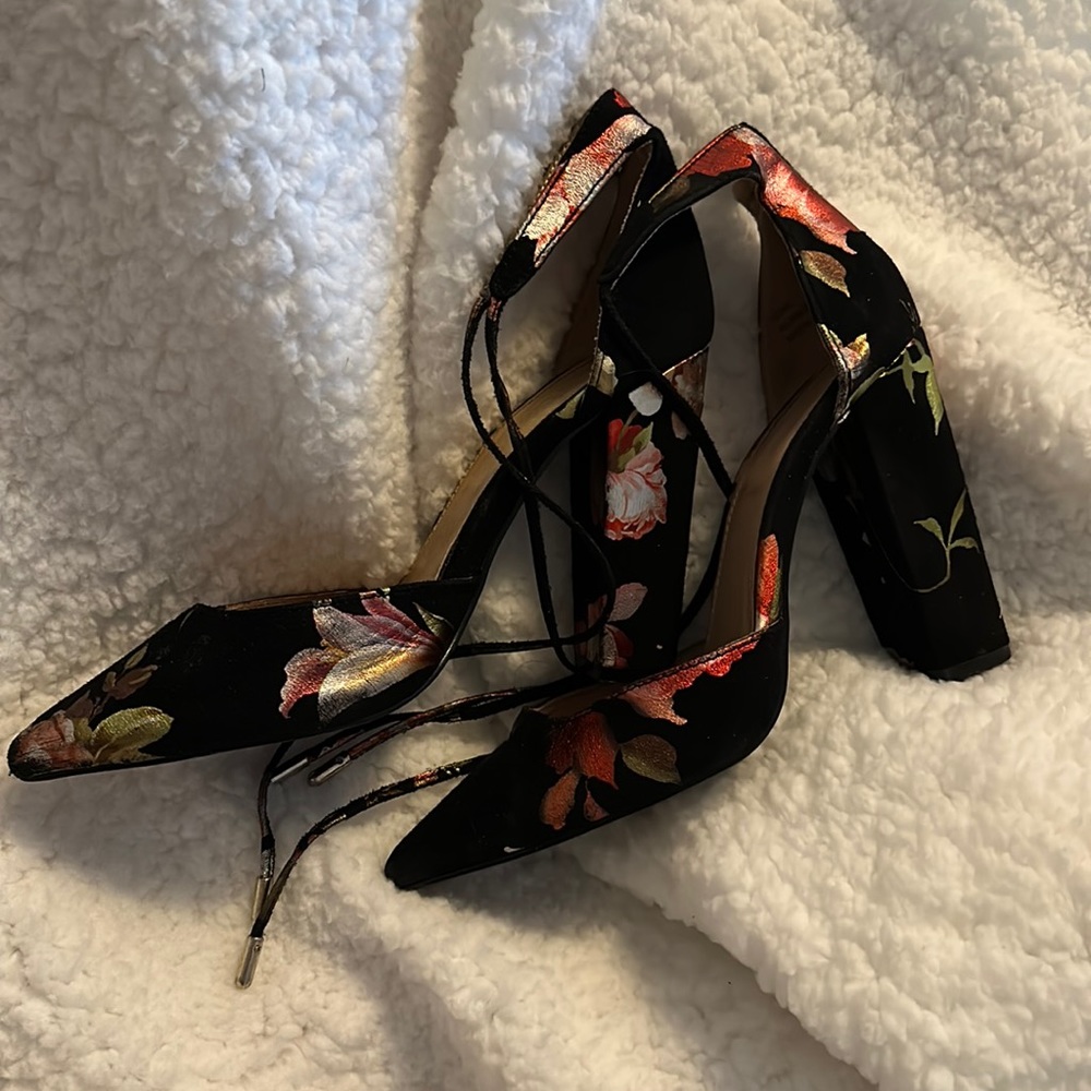 Floral Charlotte Russe chunky heels
